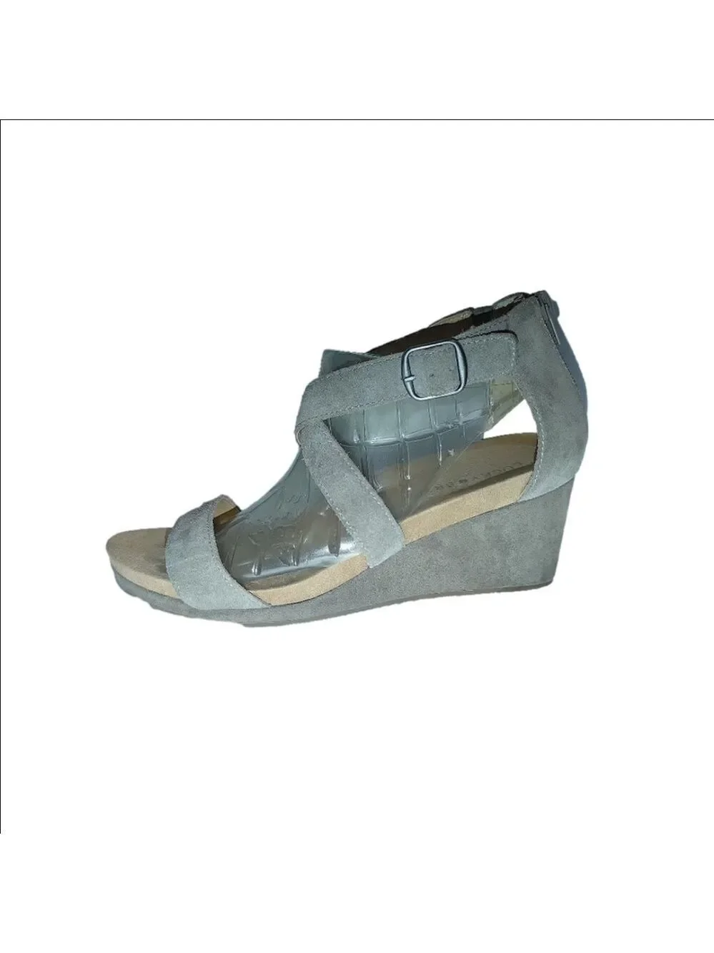 Lucky Brand Kenadee Suede Wedge Sandal Size 8M